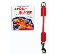 JERK-EASE BUNGEE DOG LEASH EXTENSION - Patented Shock Absorber Attachment Protects You and Your Dogs - Works with ANY Leash & Collar or Harness - a MUST for Retractable Leashes - PICK SIZE/COLOR BELOW
