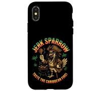 Jerk Sparrow Funny Pirate Chicken Caribbean BBQ Grilling Case for iPhone X/XS