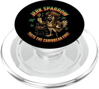 Jerk Sparrow Funny Pirate Chicken Caribbean BBQ Grilling PopSockets PopGrip for MagSafe