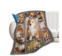 Corgi Blanket Throws Corgi Gifts Cute Corgi Dog Throw Blanket for Girls Women Kids Adults Soft Warm Cozy Fleece Blanket for Couch Sofa Bed 60"x50"
