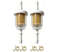 Jerkfily 2 x Fuel Filter AM116304 25 050 22-S For John Deere Kohler AM125424 120-436 GY20709 Fuel Line 6.35mm 5/16" Replaces 71-5960 120-436 GY20 7 09 3 8666 149