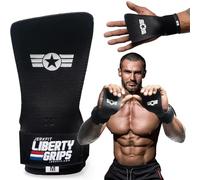 JerkFit Liberty Grips 2.0 (Small) - Fingerless Gymnastics Hand Grips for Pull-Ups, Cross Training, Weightlifting, WODs, and Calisthenics - No Hole Hand Protection to Prevent Rips and Blisters