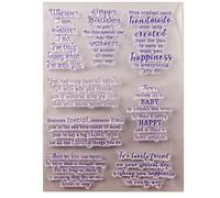 JERKKY Silicone Clear Stamp,Blessing Quotes Silicone Clear Seal Stamp DIY Scrapbooking Embossing Photo Album Decorative Paper Card Craft Art Handmade Gift