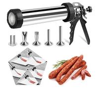 Jerky Gun for Ground Meat - Professional Beef Jerky Gun Kits Stainless Steel Jerky Maker Jerky Cannon Meat Gun Large Capacity Jerky Making Kit