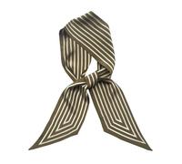 JERLA 100% Mulberry Silk Scarf Bag, Handbag Handle Wrap Tie Bundle For Women, Stripe Yellow, 47'' X 4''