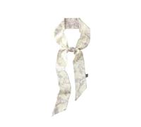 JERLA 100% Mulberry silk Scarf Bag scarf Head Hair Ribbon Handbag Handle wrap Tie Bundle Scarf Neckerchief Scarf for women, Forest Beige and Grey, 49.21"×2.36"
