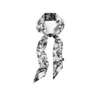 JERLA 100% Mulberry silk Scarf Bag scarf Head Hair Ribbon Handbag Handle wrap Tie Bundle Scarf Neckerchief Scarf for women, Forest Black, 49.21"×2.36"