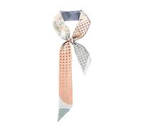 JERLA 100% Mulberry silk Scarf Bag scarf Head Hair Ribbon Handbag Handle wrap Tie Bundle Scarf Neckerchief Scarf for women, Blue Ladies, 49.21"×2.56"
