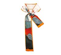 JERLA 100% Mulberry silk Scarf Head Hair Ribbon Handbag Handle wrap Tie Bundle Scarf Neckerchief Scarf for women, Sunset