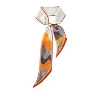 JERLA 100% Mulberry silk Scarf Head Hair Ribbon Handbag Handle wrap Tie Bundle Scarf Neckerchief Scarf for women, Colorful Mountain