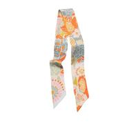 JERLA 100% Mulberry silk Scarf Head Hair Ribbon Handbag Handle wrap Tie Bundle Scarf Neckerchief Scarf for women, Flower Pink, 33.5"×1.97"