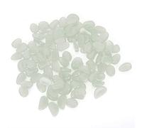 Jerliflyer 100Pcs Luminous Stone Fluorescent Garden Yard Indoor Aquarium Decoration Glow in the Dark Landscaping Stones Decorative Stones for Garden (Nature Color)