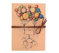 Jerliflyer Álbum plegable de acordeón con cubierta de globo de estilo vintage, álbum de recortes de bricolaje para manualidades hechas a mano
