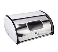 Jerliflyer Bread Box, Bread Storage Container with Roll up Lid and Clear Window (White)