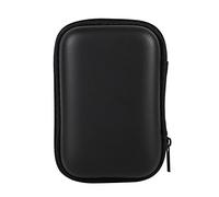 Jerliflyer Electronic Accessories Carry Case Mini Storage Bag Gadgets Organizer Portable PU Leather Coating Shockproof for Cord Charger Phone Earphone (Negro)