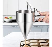 Jerliflyer Multi Caliber Pancake Batter Dispenser,with Stand 4 PCS 18mm Silicone Mouth Tips