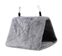 Jerliflyer Tienda de campaña con jaula colgante de hamaca de felpa suave para pájaros y loros | Cama cálida de invierno y juguete para mascotas de Tienda de campaña colgante para (S)