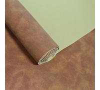 JERLITU Solid Color Faux Suede Faux Leather Roll, 30x135cm Matte Faux Suede Fabric Waterproof PU Material for Sewing DIY Crafts, Bags, Fashion Accessories, Light Brown