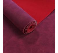 JERLITU Solid Color Scrub Suede PU Faux Leather Roll, 30x135cm, Waterproof Scratch-Resistant Easy Cut & Sew, for DIY Crafts, Furniture Repair, Car Interior, Handbags, Wine Red