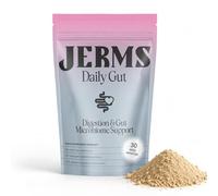 JERMS Daily Gut Probiotic Powder - Prebiotic Fibre & Digestive Enzymes