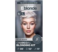 Jerome Russell Bblonde Charcoal Blonding Kit Cool Icy Finish | Lifts Up To 7 Shades | Includes Black Ice Shampoo, Bleach, Peroxide, Applicator & Gloves | Hair Lightening System