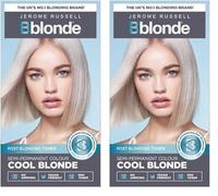 Jerome Russell Bblonde Cool Blonde Post Blonding Toner - Semi Permanent Hair Dye Kit for Pre Lightened & Blonde Hair with Brazil Nut Oil, No Ammonia & Vegan (Pack of 2)
