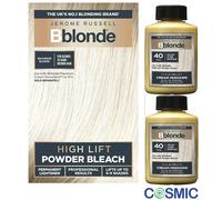 Jerome Russell Bblonde High Lift POWDER BLEACH | 4 Sachets | Lifts Up To 6-7 Shades | Salon-Quality Blonding System | Hair Lightening Kit for Blonde to Dark Brown Hair | Vegan
