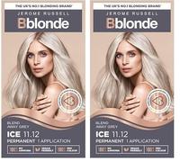 Jerome Russell Bblonde Ice Blonde Permanent Hair Colour - Full Grey Coverage Hair Dye Kit for Pre-Lightened & Blonde Hair, Ammonia Free Hair Dye with Brazil Nut oil (Pack of 2)