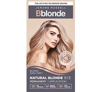 Jerome Russell Bblonde Natural Blonde Permanent Hair Colour - Full Grey Coverage Hair Dye Kit for Pre-Lightened & Blonde Hair, Ammonia Free Hair Dye with Brazil Nut oil