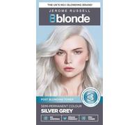 Jerome Russell Bblonde Silver Grey Post Blonding Toner - Semi Permanent Hair Dye Kit for Pre Lightened & Blonde Hair with Brazil Nut Oil, No Ammonia & Vegan