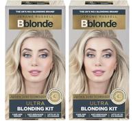 Jerome Russell Bblonde ULTRA BLONDING Kit | Lifts Up To 8-9 Shades | Jplex Bond Builder Technology | Complete Bleach System with Peroxide, Tools & Gloves | Hair Lightening Kit | Vegan (Pack of 2)