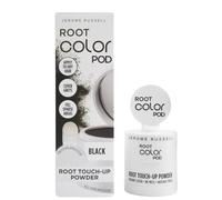 Jerome Russell Root Color Pod BLACK | Root Touch Up Powder | Instant Grey Coverage for Roots & Hairline | Thinning Hair Filler | Smudge Proof | Vegan | With Precision & Full Cover Applicators