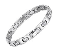 JEROOT Titanium Magnetic Bracelet for Women - Adjustable Size, 3500 Gauss Magnets, Cubic Zirconia, Gift Box Included Gold(3500 Gauss)