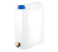 Jerry Can 10 L with Tap - Food Grade Water Canister for Drinking Water Storage - Durable Plastic Camping Water Carrier with Robust Knob Tap - Ideal for Travel, Caravan, Camper, Hiking and Outdoor Use