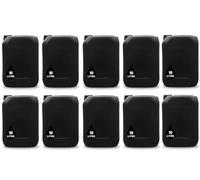 JERRY CAN - UN Approved Stackable Bottle Container + Tamper Evident Cap | Perfect for Storage of Water Liquids BLACK (10L, 10)