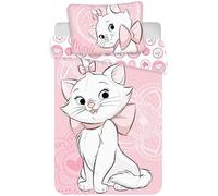 Jerry Fabrics 2-Piece Bedding Set with Marie the Aristocats Duvet Cover 100 x 135 cm + Pillow Case 40 x 60 cm for Bed Bar