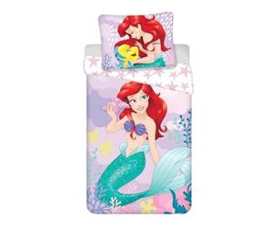Jerry Fabrics Ariel The Little Mermaid Princess Bedding Set, 100% Cotton, Duvet Cover 140 x 200 cm + Pillowcase 70 x 90 cm