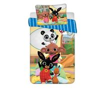Jerry Fabrics Baby Children's Bed Linen Set: Duvet Cover 100 x 135 cm and Pillowcase 40 x 60 cm Reversible Bing Bunny Design 100% Cotton for Boys and Girls