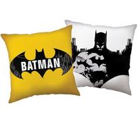 Jerry Fabrics Batman Cushion 40x40cm - Batman Logo & Comic Design Reversible Throw Pillow - 100% Polyester Soft Decorative Cushion for Sofa, Bed, Kids Bedroom