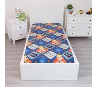 Jerry Fabrics Bob The Builder Cotton Kid's Fitted Sheet, Multi-Colour, 90 x 200 cm