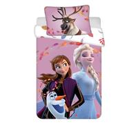 Jerry Fabrics Children's Bed Linen 100 x 135 cm Toddler Baby Bed Linen Set Duvet Cover Made of Cotton Oeko-Tex Standard for Girls Frozen Anna Elsa Olaf Sven