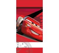 Disney Cars Lightning McQueen Childrens Beach Bath Towel - 100% Cotton, Super Soft & Absorbent, Red, 140cm x 70cm - Official Disney Merchandise