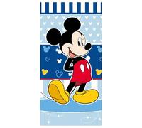 Jerry Fabrics Disney Mickey Mouse Children's Beach Towel Bath Towel Blue / White 70 x 140 cm 100% Cotton