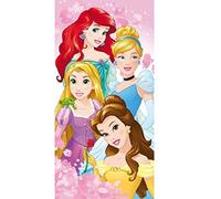 Jerry Fabrics Disney Princess Character Kids Swimming Beach and Bath Towels, Pink, 70 x 140 cm