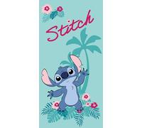 Jerry Fabrics Disney Stitch Beach & Bath Towel - 70x140 cm | Soft & Absorbent Cotton Towel for Kids | Vibrant Lilo & Stitch Design | Perfect for Beach, Pool, or Bath | Towel for Girls & Boys