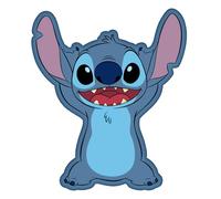 Jerry Fabrics Disney Stitch Shaped Cushion - Blue 34x28cm - Soft Plush 3D Decorative Pillow - Official Lilo & Stitch Merchandise - 100% Polyester Kids Bedroom Decor Gift