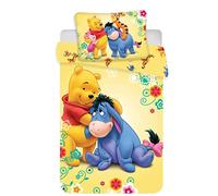 JERRY FABRICS Disney Winnie The Pooh Baby Bed Set, Cotton, Multicolour, Size 40x60 + 100x135 cm