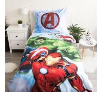 Jerry Fabrics F - Bedding Set - Avengers - 2 Pieces - Children's - Duvet Cover - Reversible - 140 x 200 cm - Pillowcase - 70 x 90 cm - 100% Cotton White 600.04.0199.02.JF