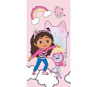 Jerry Fabrics Gabby's Dollhouse Ultra Soft Cotton Beach Towel - Kids Bath Towel, 100% Cotton, Large, for Girls & Boys, Swimming, Shower, Pool & More