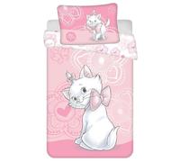 Jerry Fabrics Marie Aristocats Bedding Set, 100% Cotton, Duvet Cover 100 x 135 cm and Pillowcase 40 x 60 cm, Pink